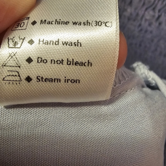 Merokeety Dress Sz‎ L Puff Sleeve Soft Girl Flowy Midi Feminine Pastel Blue NEW - Picture 15 of 15